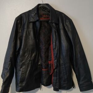 Large PHASE TWO Vintage mens Real Leasther Jacket